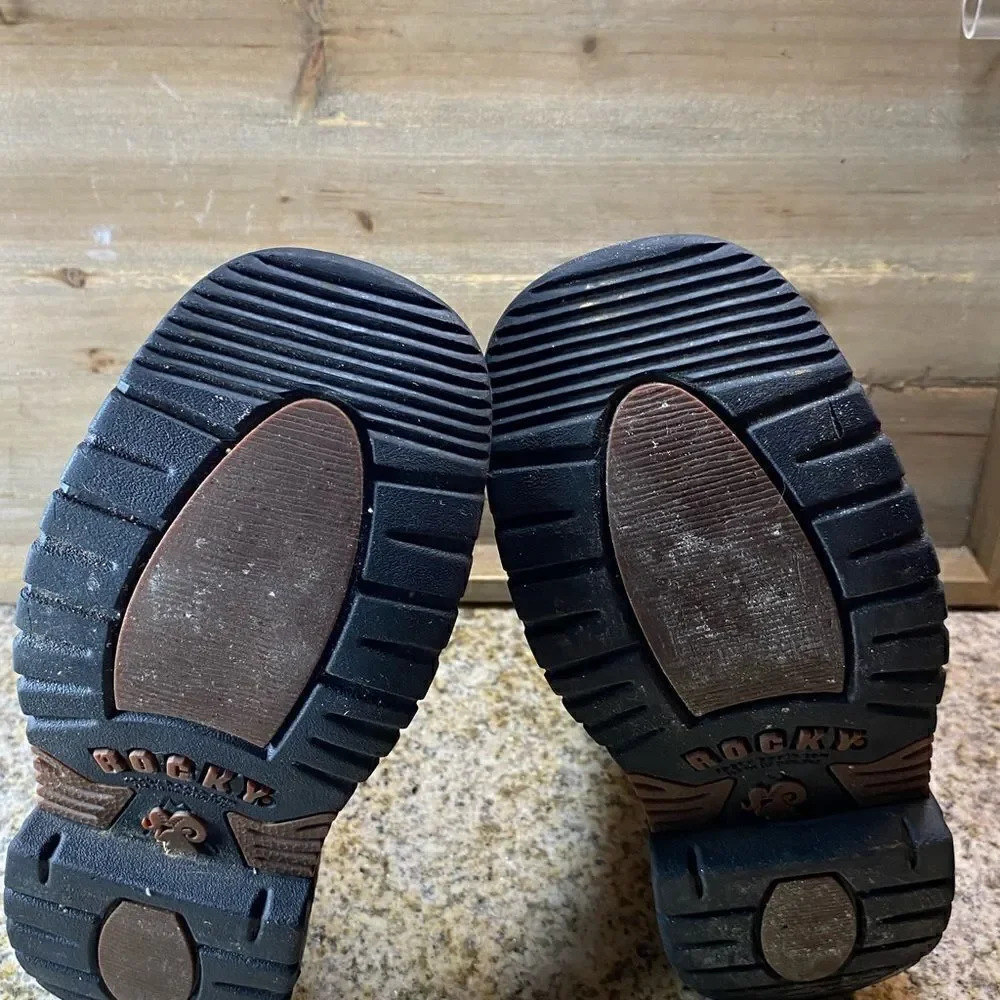 ✅Rocky Boots 8”    Western brown leather